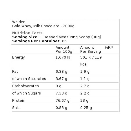 Gold Whey, Vanilla Fresh - 2000g