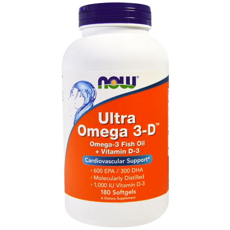 Ultra Omega 3-D avec Vitamine D-3 - 180 softgels