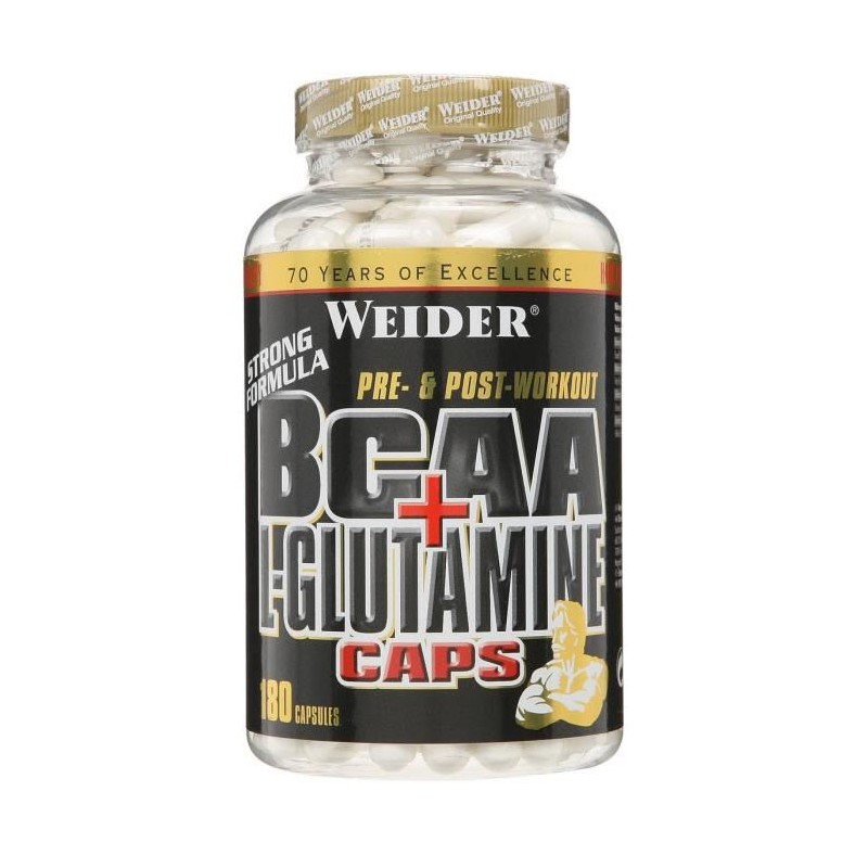 BCAA + L-Glutamin - 180 Kapseln