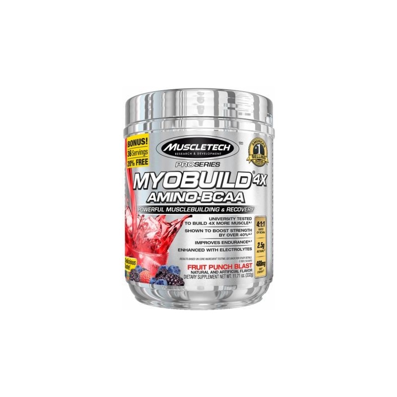 MyoBuild 4X Amino-BCAA, Fruit Punch - 332 gr