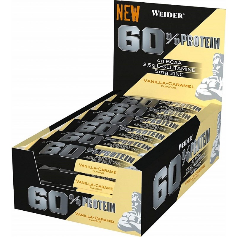 Weider 60% Protein Bar - Box of 24 bars