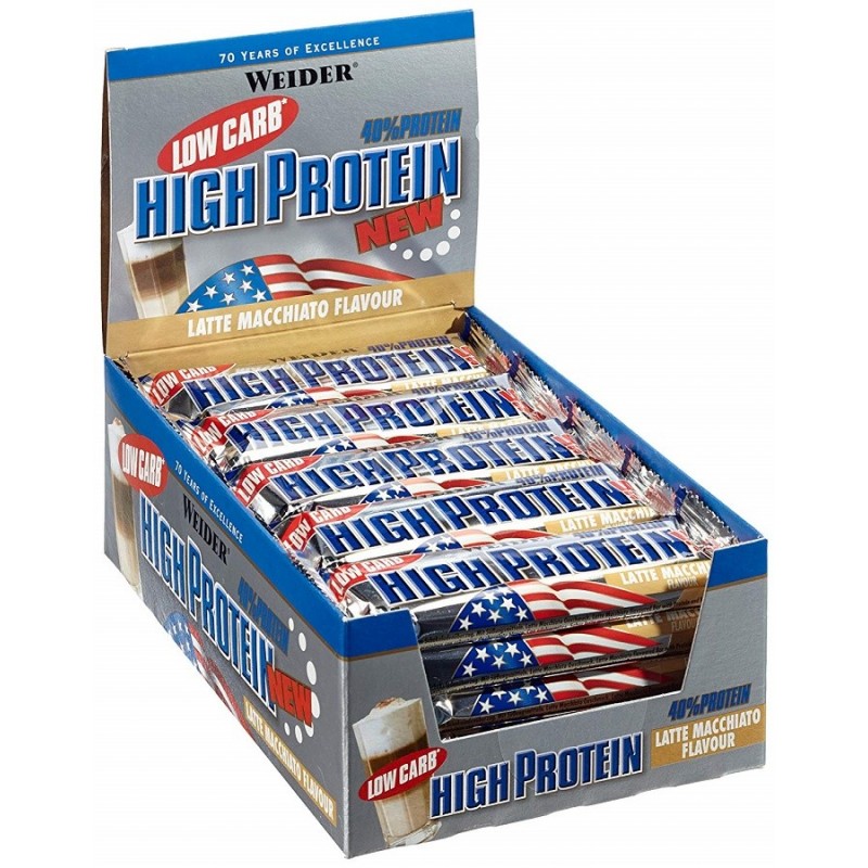 40% Low Carb High Protein Bar Weider - 24 x 50 g